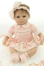 リボーンドール リアル 赤ちゃん人形 トドラードール ベビードール 45cm 高級 かわいい 衣装付 ドレス 手作り ハンドメイド ba45_画像1