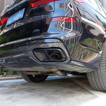 2個セット ステンレス鋼 パーツ マフラー 排気管出力 カバートリム シルバー カスタム 高品質 BMW X5 G05 X7 G07 2019_画像4
