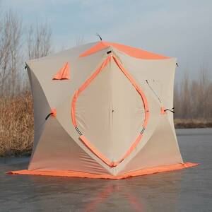 大空間 2-3 人氷釣りテント 300D オックスフォード冬のテント自動速度テント炭素繊維クイックオープン夜釣りテント