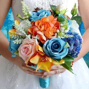 812HN artificial flower bouquet bouquet diameter 25cm bride wedding bouquet 