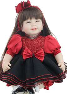 リボーンドール リアル 赤ちゃん人形 トドラードール ベビードール 55cm 高級 かわいい 衣装付き かわいいドレス ba92