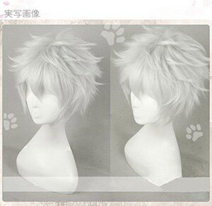 JFフリーサイズ 実物撮影コスプレウィッグWJ-35銀魂 坂田銀時 かつら cosplay wig 変装用ウィッグ コスチューム 専用ネット