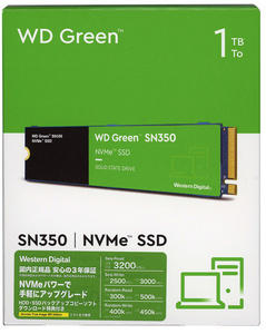 Western Digital製 WD Green SN350 NVMe WDS100T3G0C 1TB