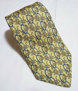 # Hermes галстук шелк 100% желтый лев узор покупка этот день включение в покупку возможность Y300.3шт.@ до включение в покупку возможность HERMES D#