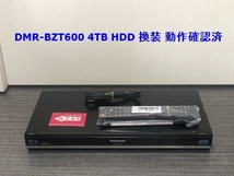 500GB → 4TB HDD 換装 Panasonic DIGA DMR-BZT600 動作確認済 新品代替リモコン付_画像1