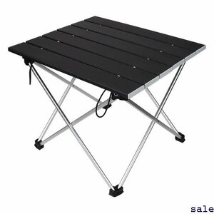 在庫わずか ロールテーブル・キャンプ用品 折畳テーブル 専用収納袋付き 耐荷重30kg アテーブル アルミ製 Linkax 57
