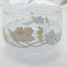 【保管品/CH】 注目！グラス　ガラス　冷茶　5客　冷茶グラス　アイスグラス　透かし華絵　和食　茶器　 RS0609/000_画像4