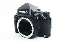 木製グリップ ホットシュー ストラップ付！ PENTAX ペンタックス 67 II ボディ 中判カメラ (1447)_画像3