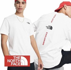 【メンズL】ザ ノースフェイス The North Face メンズ Tシャツ トップス Vertical t-shirt in white Exclusive at ASOS ホワイト