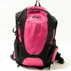 メール便◯asics アシックス ランニング バッグパック リュックサック ピンク ブラック 黒 ナイロン 軽量 レディース スポーツ bag 鞄