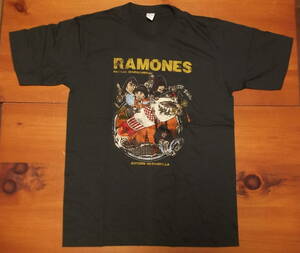 新品 【Ramones】 ラモーンズ Familia Maitagarria Vintage Style 両面 プリント Tシャツ XL // ロックTシャツ バンドTシャツ NYパンク