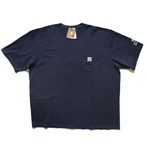 ビッグサイズ/　カーハート Carhartt/　バックプリント入り 半袖Tシャツ/　ネイビー 紺/　3XL