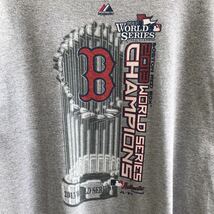 US古着 Majestic MLB 長袖Tシャツ ロングスリーブ ロンt レッドソックス 野球 メジャーリーグ RED SOX 2013 ワールドシリーズ アメリカ古着_画像7