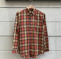 70s US古着 TOWNCRAFT チェックシャツ ボタンダウン 長袖 タウンクラフト JC PENNEY PREP vintage ヴィンテージ 70年代 アメリカ古着_画像1