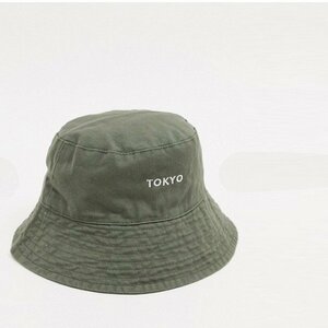 新品タグ付 TOPMAN TOKYO BUCKET HAT バケットハット オリーブカーキ系 ONE SIZE 帽子 ユニセックス