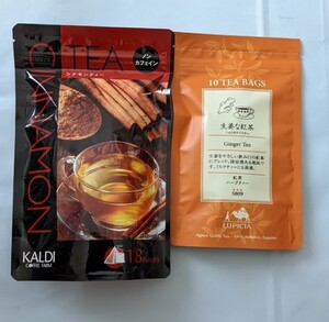 【新品】ルピシア紅茶 ティーバッグ 生姜な紅茶& KALDIのシナモンティーのセット