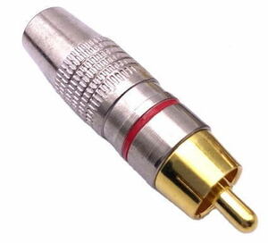 Специальная распродажа+RCA Plug-Gold Lating/Pin Plug Silver (Red Line) Мужчина