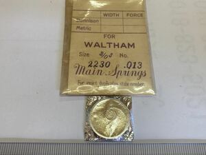 WALTHAM ウォルサム ゼンマイ 1個 新品4 未使用品 デットストック 3/0s 2230 №013 アメリカンウォッチ