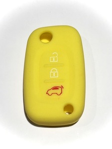 スマート smart 453 キー リモコンキー シリコン ケース カバー 3ボタン 黄色 イエロー 裏マーク有