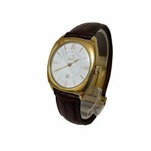 Dunhill ダンヒル SS メンズ クロコ型押し 革ベルト 腕時計