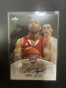 Bリーグ　来日外国人　ジョーダン・テイラー　直筆サインカード　2012 Leaf - Base Autographs #BA-JT1 - Jordan Taylor A東京　レバンガ