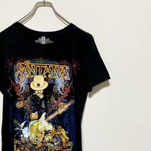 アメリカ古着　SANTANA　サンタナ　ロックバンド ブラック　黒　半袖Tシャツ　バンT　レディース【C29】_画像5