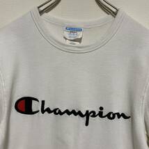 アメリカ古着　CHAMPION　チャンピオン　ホワイト　白T　半袖Tシャツ　ロゴ　刺繍　コットン　【C44】_画像4