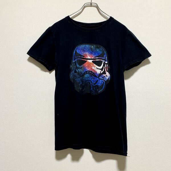 アメリカ古着　STAR WARS　スターウォーズ　ストームトルーパー　半袖Tシャツ　ブラック　黒　映画　ムービー　【C64】