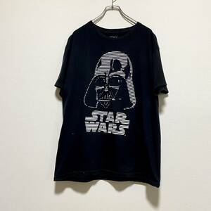 アメリカ古着　ダースベイダー　STAR WARS　スターウォーズ　半袖Ｔシャツ　ブラック　黒　コットン　キャラＴ　【C69】