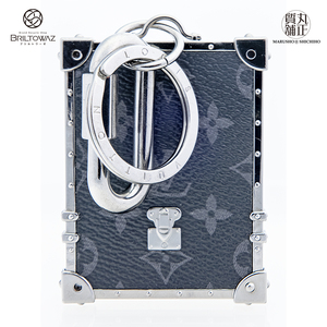  Louis Vuitton porutokre* Mini trunk M68284 monogram Eclipse key holder LV black men's free shipping (M211051)