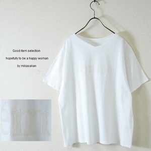 ■100円スタート■キャビアロゴコットンTシャツ/オフ白