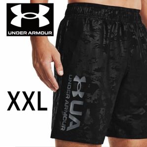 新品未使用　アンダーアーマー メンズ ウインドパンツ UA Woven Emboss Shorts ブラック　XXLsize