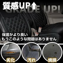 UD コンドル 4型 ワイド キャブ H19/1-H24/10 シートカバー ダイヤカット ステッチ ブルー キルト 艶無し PVC 運転席 右 JP-YT018R-BL_画像3