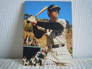 1975 year Calbee Professional Baseball card NO.403 rice field .. one ( Hanshin )