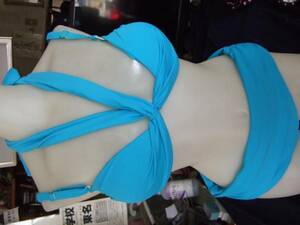  swimsuit bikini M size blue pad ..