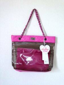 new goods # regular price 2980 jpy Angel luna * pouch clutch bag set PVC clear shoulder bag 