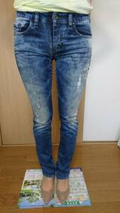 Красота редкая джинсовая джинсовая дизельная дизельная джинсовая джинсовая штаны Lhela Wash 008qy растяжение редкой моды W25 L32