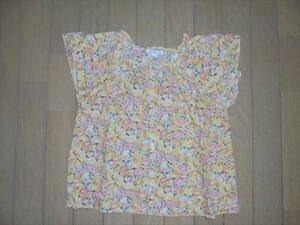  United Arrows * green lable * light floral print. retro short sleeves *125