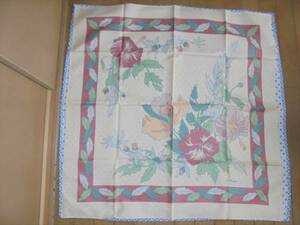  new goods * Jim Thompson * silk beige floral print scarf 86. angle Schic 