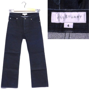 JILL STUART Jill Stuart покрытие обработка цвет Denim брюки / джинсы темно синий индиго 4 прекрасный товар 
