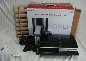 500GB換装済!超美品完品●すぐ遊べるフルセットPS3ゲーム付●初期型PS3●消毒済み保証あり動作良好●封印静音464プレイステーション3
