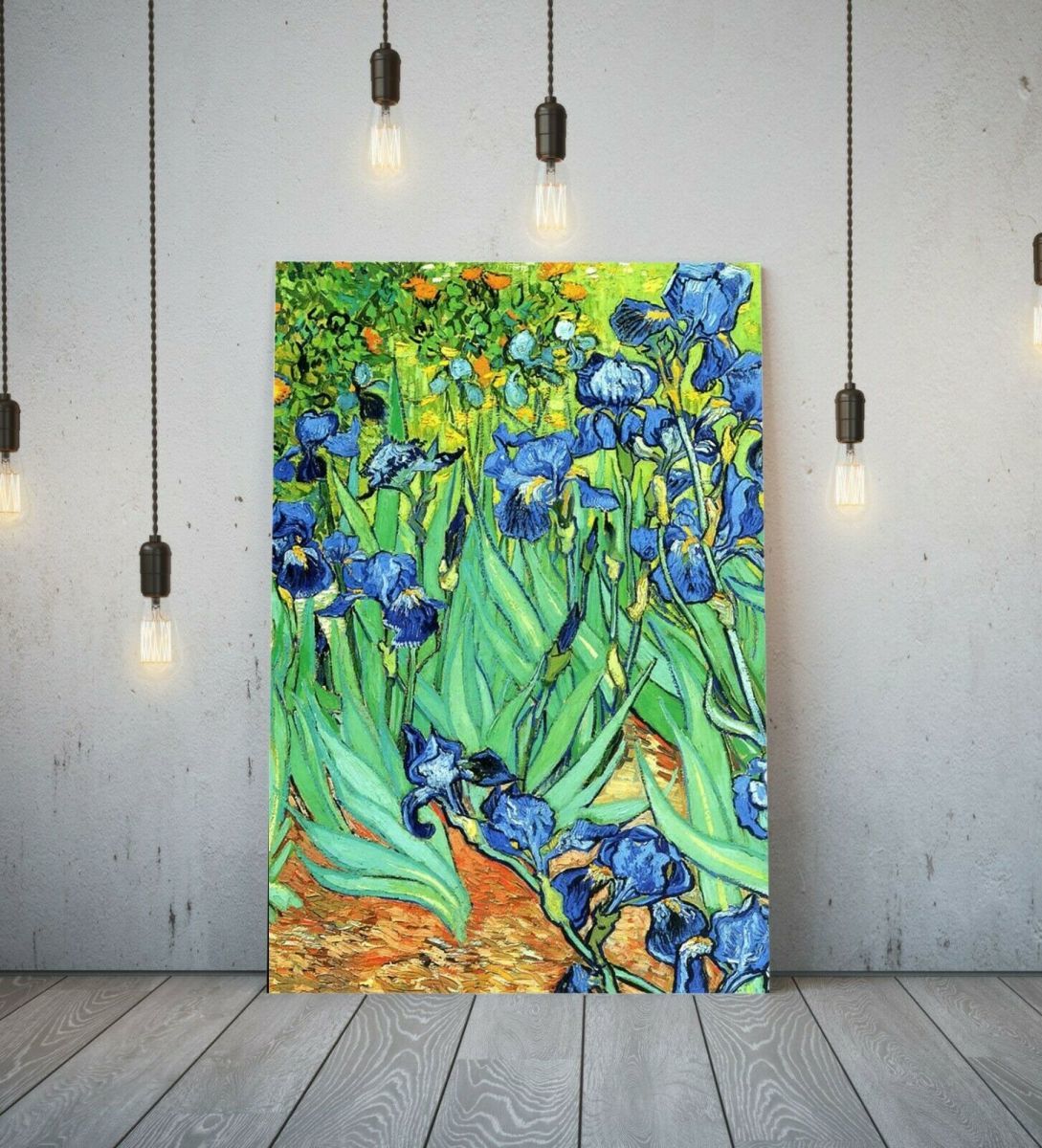Van Gogh Iris Poster High Quality Canvas Framed Picture A1 Art Panel Nordic Foreign Painting Goods Interior 1, Printed materials, Poster, others