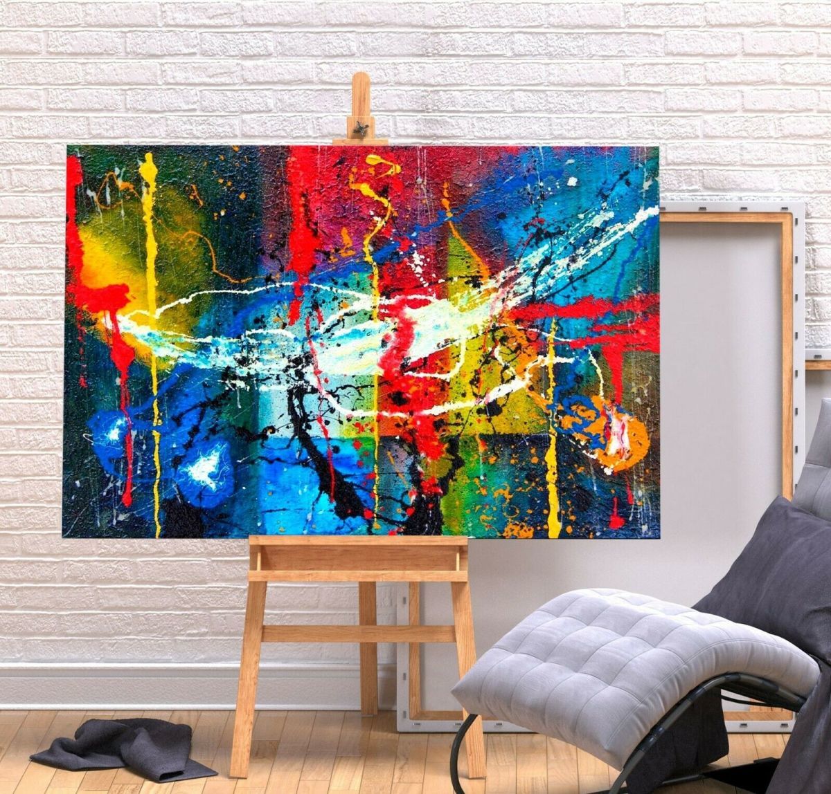 Jackson Pollock Poster, Image encadrée sur toile de haute qualité., Panneau artistique A1, scandinave, Étranger, Peinture, Abstrait, Marchandises, Décoration intérieure 2, Documents imprimés, Affiche, autres