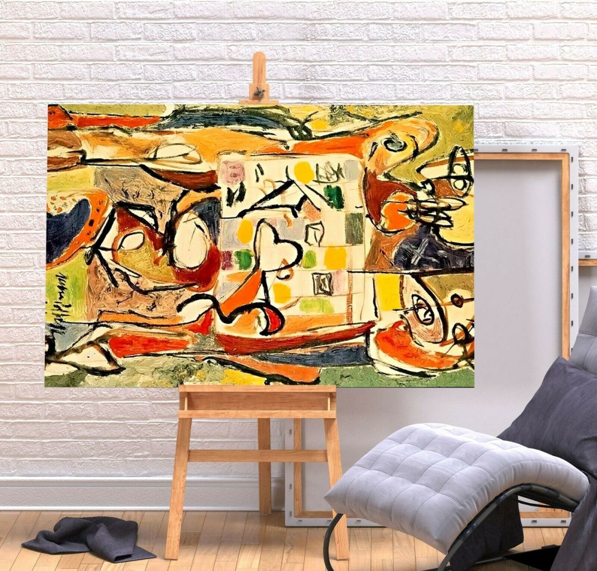 Jackson Pollock Poster Luxury Canvas with Frame Picture A1 Art Panel Scandinavian Overseas Painting Abstract Painting Goods Interior 10, printed matter, poster, others