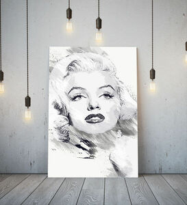 Art hand Auction Póster de Marilyn Monroe, lienzo de lujo con marco, imagen A1, Panel artístico, pintura escandinava en el extranjero, pintura abstracta, productos interiores 2, impresos, póster, otros