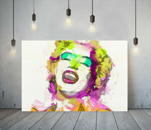 Art hand Auction Póster de Marilyn Monroe, lienzo de lujo con marco, imagen A1, Panel artístico, pintura escandinava en el extranjero, pintura abstracta, productos interiores 4, impresos, póster, otros