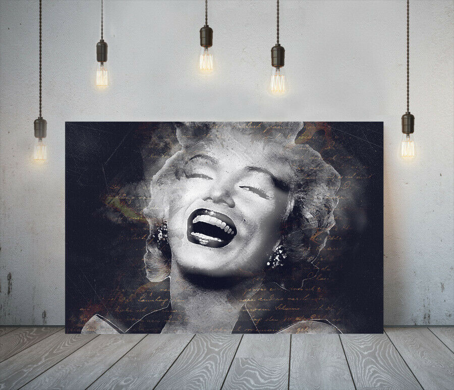 Marilyn Monroe Poster, Hochwertiges gerahmtes Bild auf Leinwand, A1 Kunstpanel, skandinavisch, Ausländisch, Malerei, Abstrakt, Waren, Innenausstattung, 3, Gedruckte Materialien, Poster, Andere