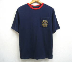 POLO RALPH LAUREN◆ポロ ラルフローレン 半袖 Tシャツ 刺繍ポケット キッズ ジュニア ネイビー