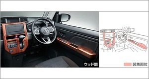 ルーミー/ROOMY M900A/M910A 後期：純正 インテリアパネルセット（ウッド調）