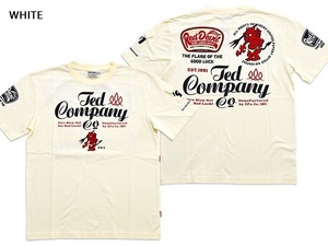 TED COMPANY半袖Tシャツ◆TEDMAN/テッドマン ホワイトSサイズ（サイズ38）TDSS-535 エフ商会 アメカジ efu 赤鬼